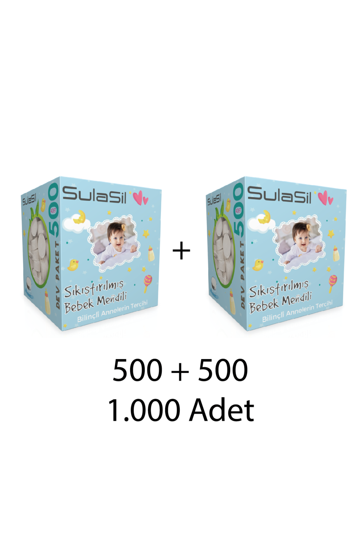 Sıkıştırılmış Bebek Mendili 1000 Adet