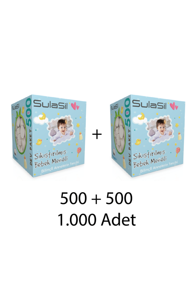 Sıkıştırılmış Bebek Mendili 1000 Adet